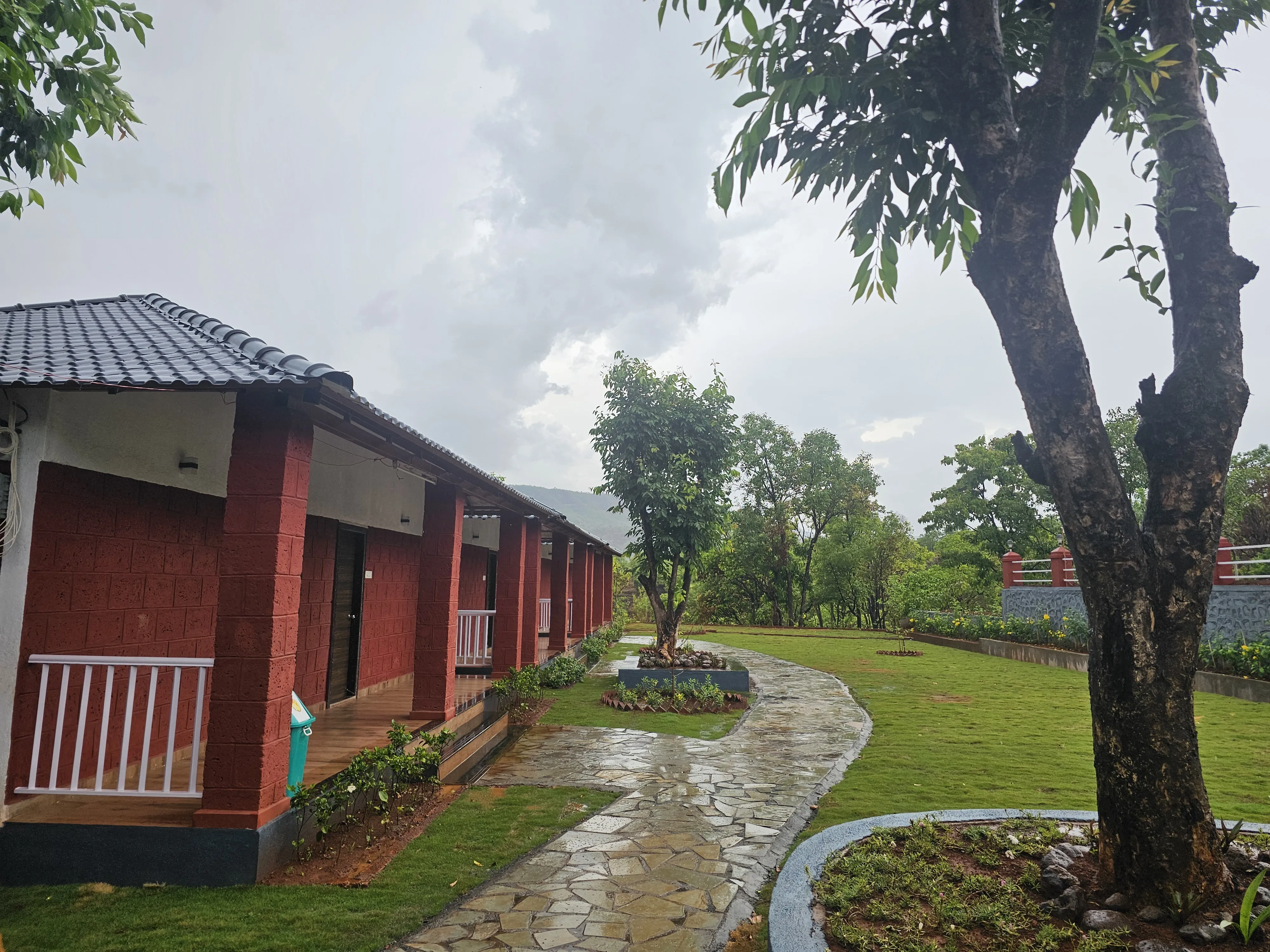Private balcony with nature view at Aranyagiri cottage