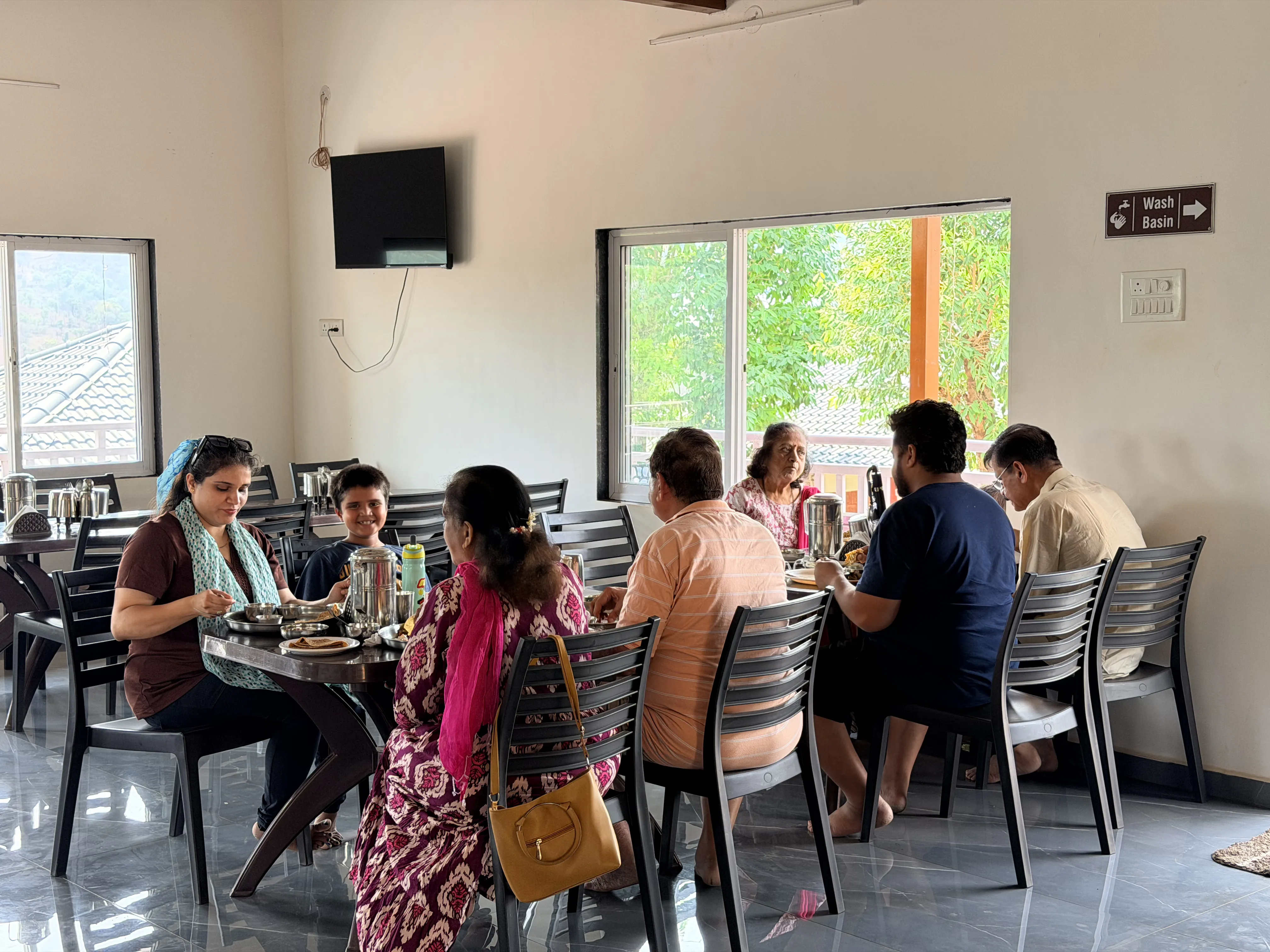 In-house restaurant at Aranyagiri Farmstay